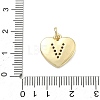 Brass Micro Pave Clear Cubic Zirconia Pendants KK-D229-01G-22-3