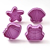 Ocean Themed PET Plastic Cookie Cutters DIY-K056-12-1