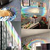 Waterproof PVC Colored Laser Stained Window Film Static Stickers DIY-WH0314-106-5