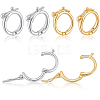 8Pcs 2 Colors Brass Twister Clasps KK-BBC0023-80-7