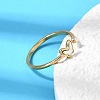 304 Stainless Steel & Natural Shell & Imitation Pearl Cuff Rings for Women RJEW-G372-01G-04-2