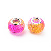 Crackle Two Tone Resin European Beads RPDL-T003-06D-2