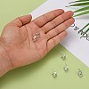 Anti-Tarnish Rhodium Plated 925 Sterling Silver Stud Earring Findings STER-F048-28P-6