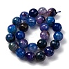 Natural Dragon Veins Agate(Dyed & Heated) Beads Strands G-K390-A08-01-4