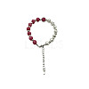 Dyed Natural White Chalcedony Round Beaded Bracelet NC1314-05-1