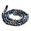 Opaque Solid Color Electroplate Glass Beads Strands GLAA-F029-P4mm-A09-2