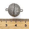 Brass Micro Pave Clear Cubic Zirconia Magnetic Clasps KK-A230-02A-P-3