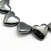 Grade AA Non-magnetic Synthetic Hematite Heart Beads Strands G-F161-18-1