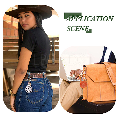 DIY West Cowboy Theme Iron Keychain Making Kit DIY-TA0009-40-1