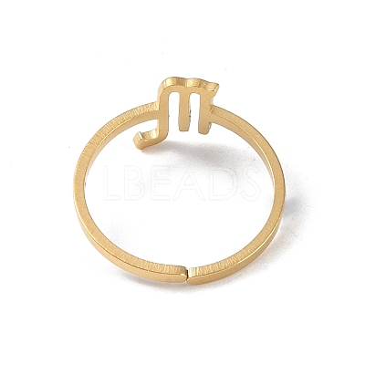 Real 18K Gold Plated 304 Stainless Steel Adjustable Finger Ring RJEW-L115-01G-11-1