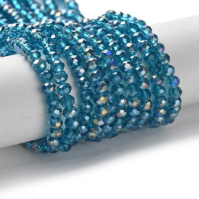 Electroplate Glass Beads Strands EGLA-R048-3mm-17-1
