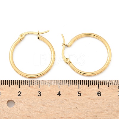 Ion Plating(IP) 304 Stainless Steel Hoop Earrings X-EJEW-N0016-11G-C-1