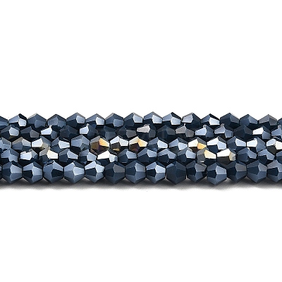 Opaque Solid Color Electroplate Glass Beads Strands LS-GLAA-F029-P4mm-A09-1