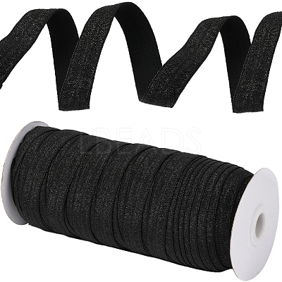 Gold and Silver Sparkle Elastic Side Nylon Ribbon NWIR-O010-01E-1