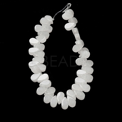 Natural White Jade Beads Strands G-B064-B28-1