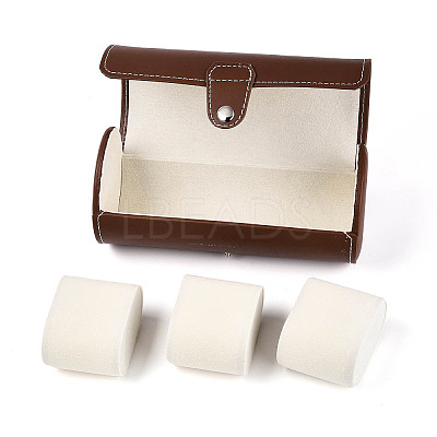 3-Slot Column PU Leather Watch Boxes CON-T001-02B-1