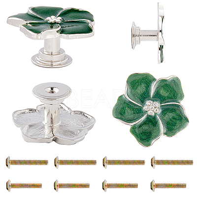 4Pcs Alloy Rhinestone Drawer Knobs AJEW-GF0007-43-1