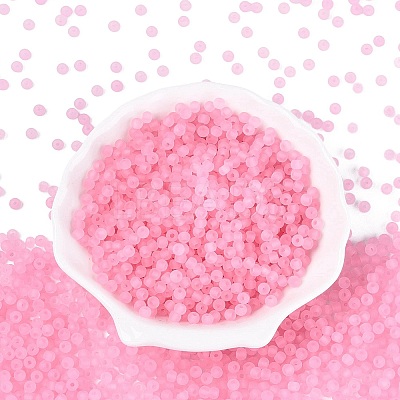 FGB Frosted Transparent Glass Seed Beads SEED-N013-02A-05-1
