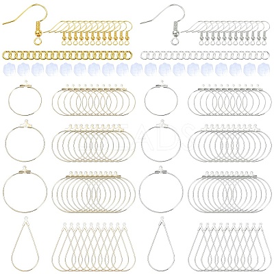 DIY Brass Geometric Hoop Earring Making Kit DIY-YW0008-60-1