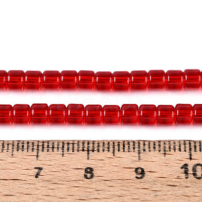 Transparent Glass Beads Strands GLAA-N065-4x4mm-A04-1