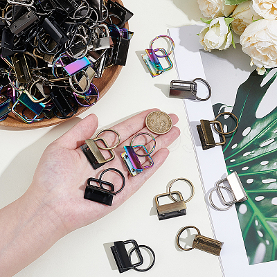 144Pcs 6 Colors Iron Ribbon Ends IFIN-WA0001-01-1