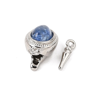 Brass & Natural Gemstone Box Clasps GG-CBAFA4F-03P-B-1