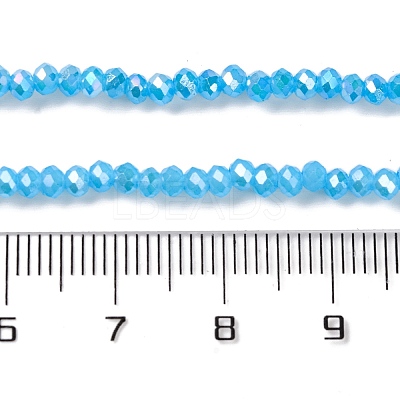 Baking Electroplate Glass Beads Strands DGLA-A039-J4mm-B12-1