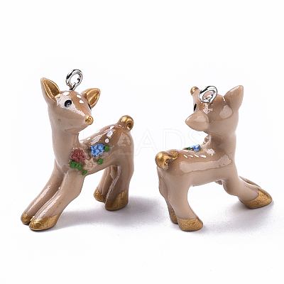 Resin Pendants X-RESI-T028-67-1