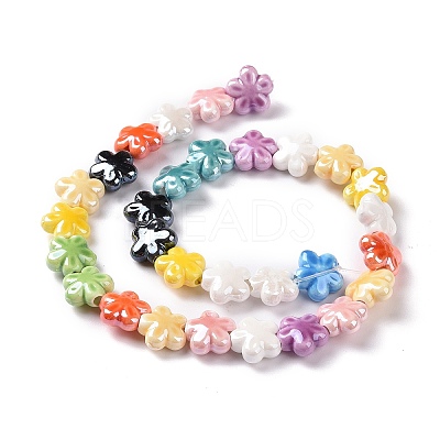 Glazed Porcelain Beads Strands X-PORC-K003-01-1