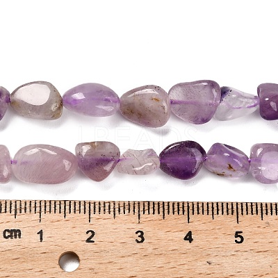 Natural Purple Rutilated Quartz Beads Strands G-P568-C08-01-1