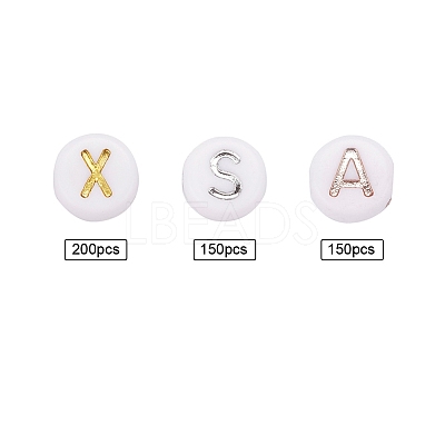 500Pcs Plating Acrylic Beads PACR-YW0001-07-1