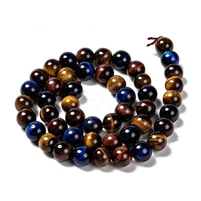 Natural Tiger Eye Beads Strands G-F173-14-8mm-1