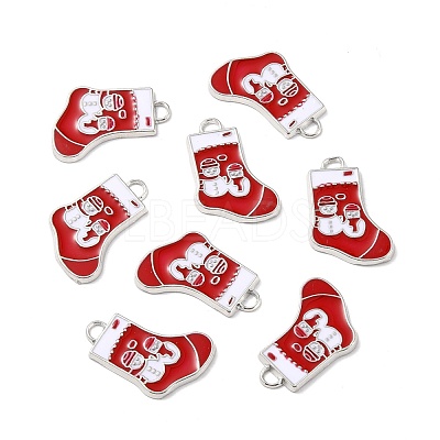 Alloy Enamel Pendants ENAM-P030-4P-1
