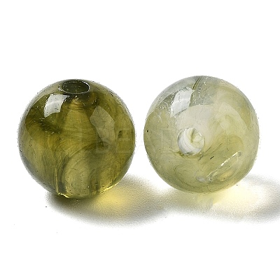 Acrylic Imitation Gemstone Beads X-OACR-R029-10mm-02-1