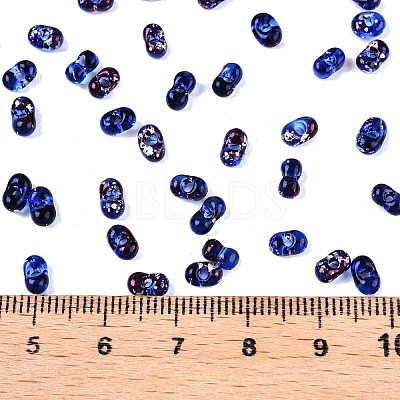 Picasso Spray Painted Glass Seed Beads SEED-T006-04-8-1