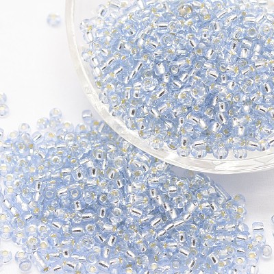 8/0 Transparent Glass Round Seed Beads SEED-J010-F8-32-1