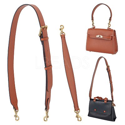 2Pcs 2 Style Cowhide Leather Bag Handles FIND-WR0010-19A-1