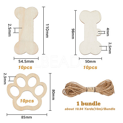 Unfinished Blank Natural Wood Display Decorations DIY-FH0005-12-1