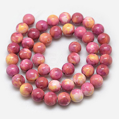 Synthetic Fossil Beads Strands G-L028-6mm-07-1