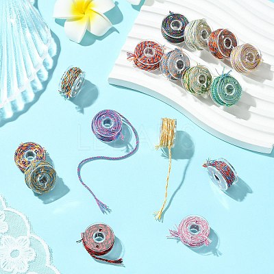16 Rolls 16 Colors Hand Rubbed Cotton Thread Sets ST-CJ0042-001-1
