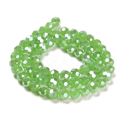 Imitation Jade Glass Beads Stands EGLA-A035-J10mm-B01-1