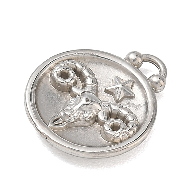 12 Constellations 304 Stainless Steel Pendants STAS-F354-01P-01-1