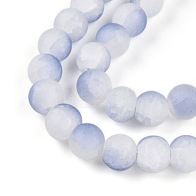 Crackle Glass Beads Strands GLAA-N009-10mm-07-1