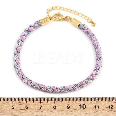 4MM Braided Nylon Cord Bracelets FIND-A057-01G-18-1