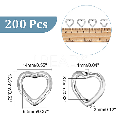 Tibetan Style Alloy Heart Bead Frames TIBE-NB0001-27-1