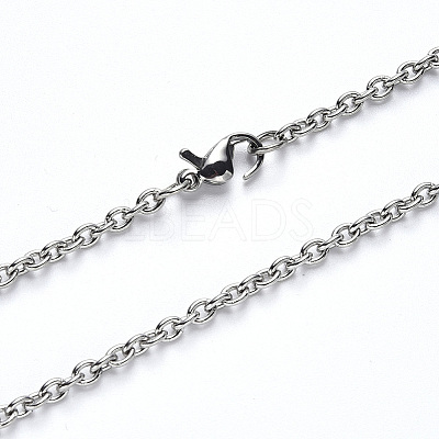 Non-Tarnish 304 Stainless Steel Cable Chain Necklace NJEW-S420-007C-P-1