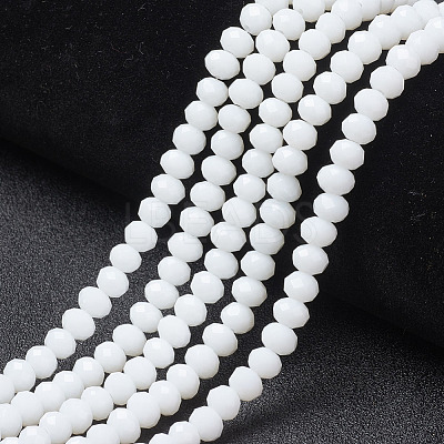 Opaque Solid Color Glass Beads Strands EGLA-A034-P4mm-D01-1