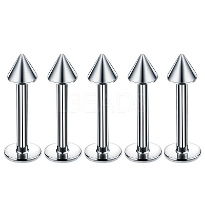 304 Stainless Steel Cone Internally Threaded Labrets for Women Men WG9B6EB-05-1