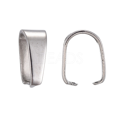 Tarnish Resistant 201 Stainless Steel Snap on Bails for Pendant Making X-STAS-K146-067-3x7mm-1