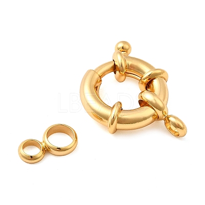 Brass Spring Ring Clasps KK-D407-01G-D-1